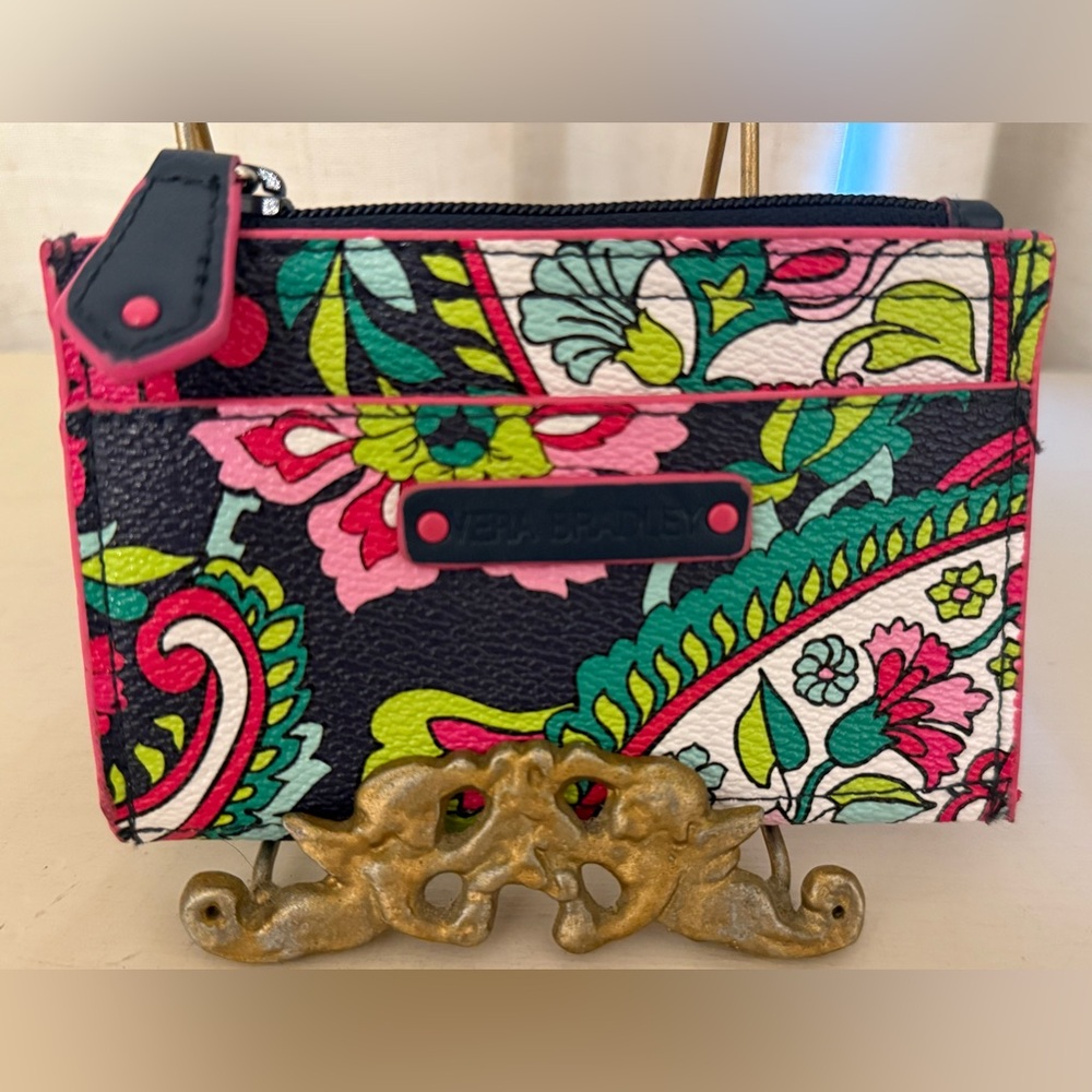 Vera Bradley Petal Paisley Slim Coin Purse Card Wallet - Retired 2014 - Mint!